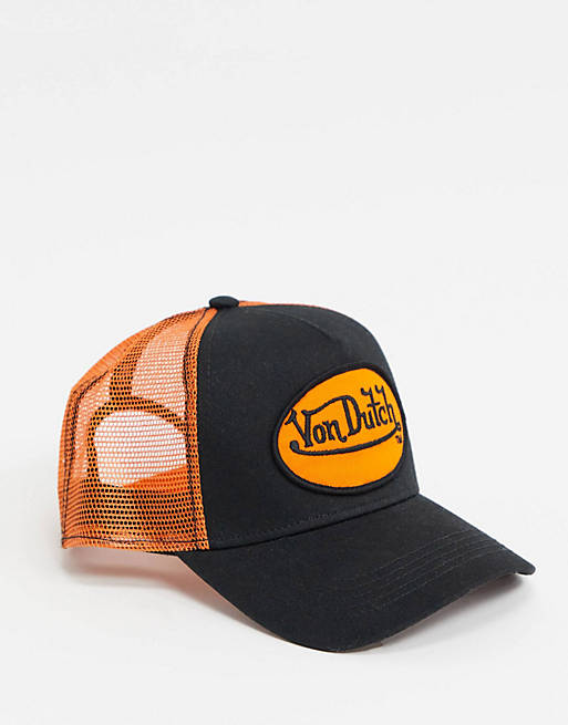 von dutch logo design orange cap