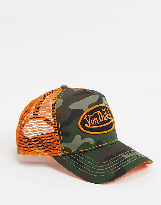 von dutch logo design orange cap