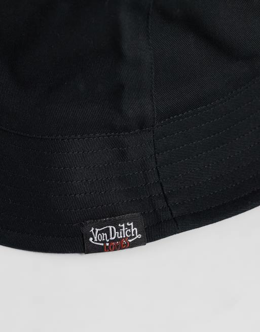Von Dutch Loves bucket hat in black, 3 of 3