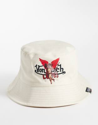 Von Dutch Loves Bucket Hat In White