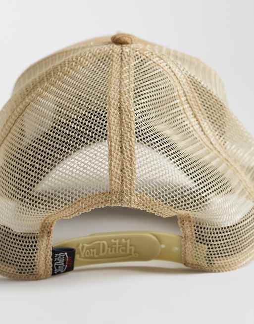 Von Dutch Loves cordutch trucker cap in sepia brown, 3 of 3