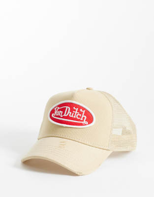 Von Dutch - Mechanic - Casquette camionneur - Beige et rouge-Neutre
