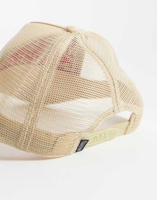 Von Dutch mechanic trucker cap in beige and red, 2 of 3