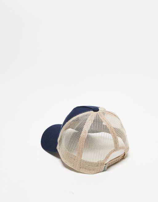 Von Dutch newark trucker cap in navy blue and beige | ASOS display picture 3
