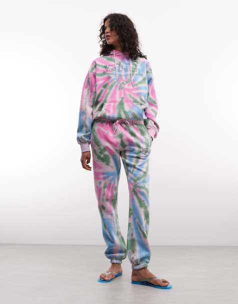 Von Dutch oversized hoodie and jogger co-ord in tie dye - view 1