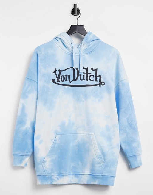 Von Dutch oversized tie dye hoodie