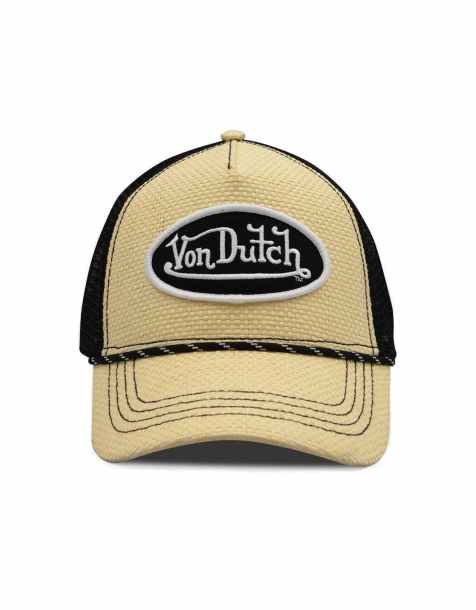 Von Dutch panama trucker cap in butter yellow - view 1