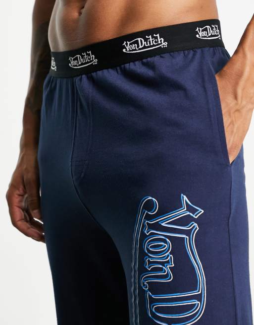 Von Dutch - Pantaloni da casa blu navy, 3 di 4