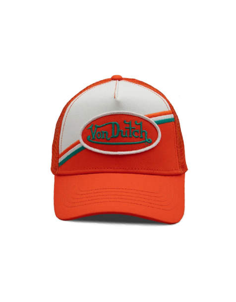 Von Dutch raceway trucker cap in orange - view 1