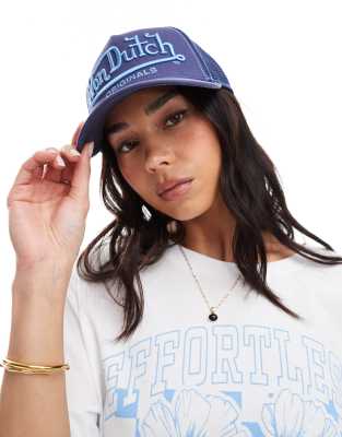 Von Dutch Von Dutch Riverside trucker cap in blue