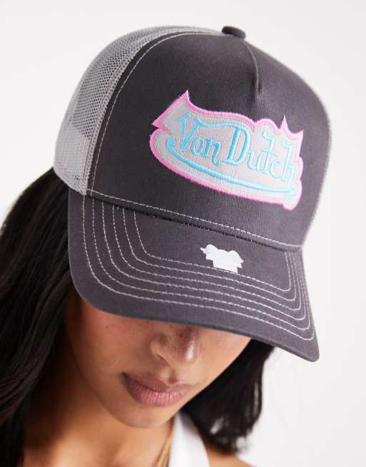 Von Dutch – Rockford – Szaro-różowa czapka trucker, 3 z 3