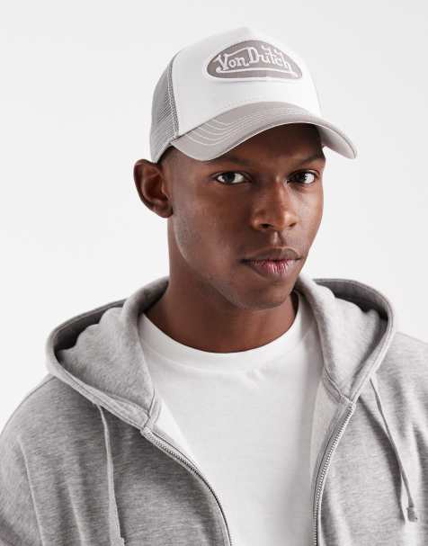 Von Dutch staple trucker cap in white and grey - view 1