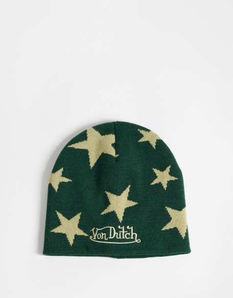 Von Dutch star beanie in forest green - view 1