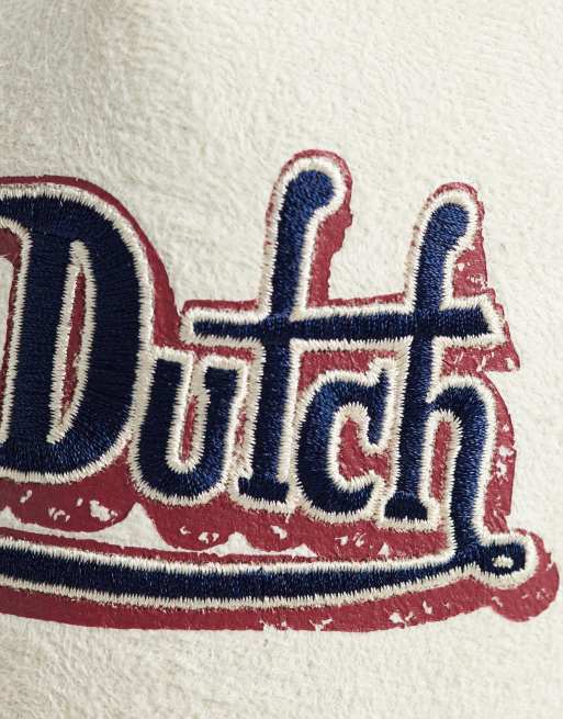 Von Dutch suede trucker cap in ivory and navy, 2 of 3