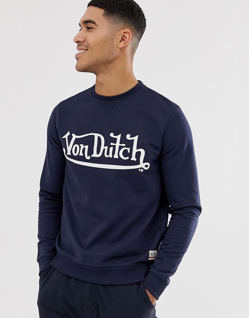 Von Dutch - Sweater met logo-Marineblauw