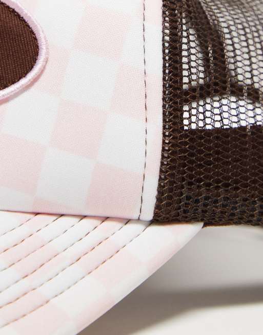 Von Dutch Tampa trucker cap in pink checkerboard print - exclusive to ASOS , 4 of 4