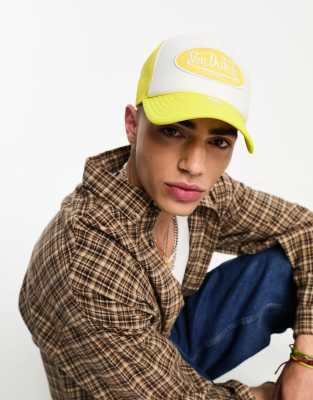 Von Dutch Trucker Cap Für Damen & Herren | Verstellbarer Snapback | Graffiti-Print | Netzrücken | Schwarz