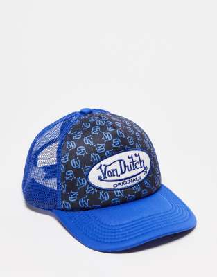 Von Dutch Trucker Cap - Snapback Kappe In Schwarz-Rot Für Damen & Herren