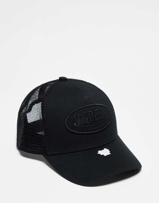 Von Dutch trucker boston cap in black