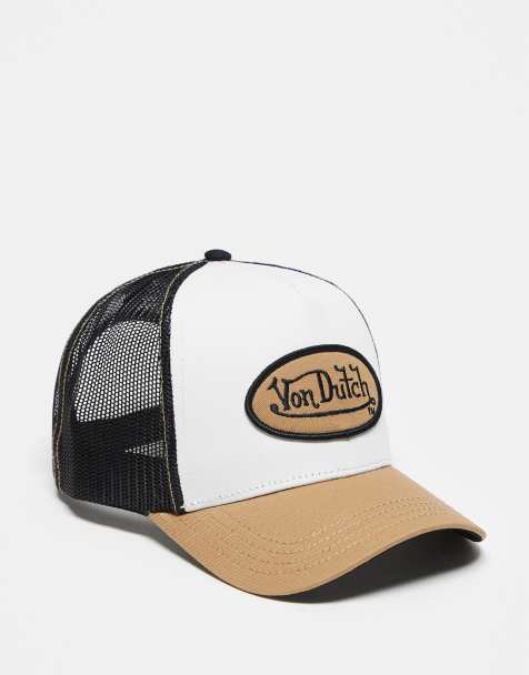 Von Dutch trucker cap in beige & white - view 1