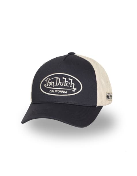 Von Dutch trucker cap in black and beige - view 1