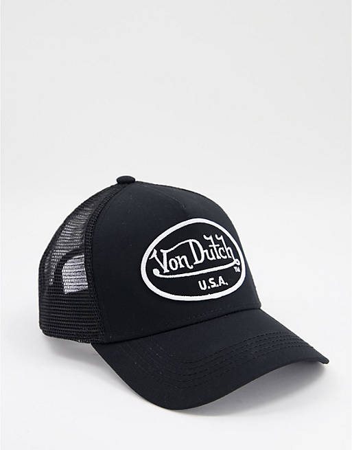 Von Dutch trucker cap in black