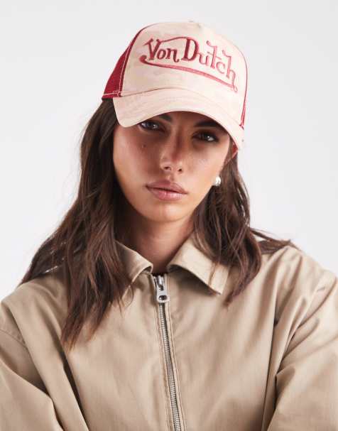 Von Dutch trucker cap in pink camo with contrast logo - view 1