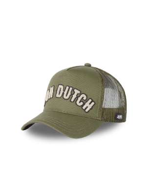 Von Dutch Von Dutch trucker cap with boucle logo in green
