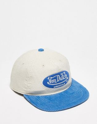 Von Dutch Utica unstructured baseball cap in beige blue