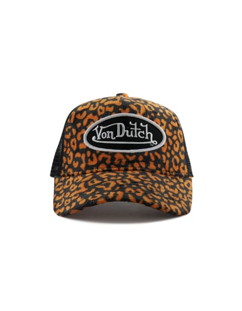 Von Dutch vanimal trucker cap in orange - view 1