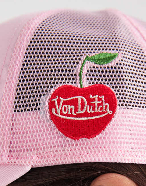 Von Dutch vd logo trucker cap in pink, 2 of 3