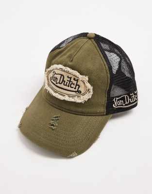 Von Dutch Von Denim Trucker Cap In Green