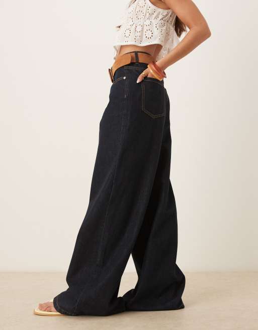 VRG GRL – Aston – Jeans in Indigoblau mit hohem Bund und weitem Bein, 2 von 5