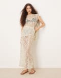 [Vrg Grl] VRG GRL Devyn sequin midi skirt in silver (part of a set) 8 SILVER