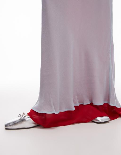 VRG GRL energy maxi skirt in powder blue