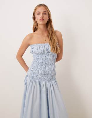 VRG GRL ISABLE SHIRRED BUST MIDAXI DRESS 
