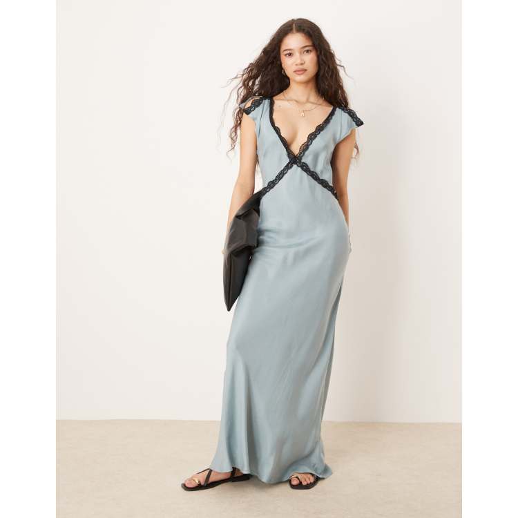 vrg grl au revoir bias cut maxi dress VRG GRL Au Revoir Bias Cut Maxi Dress // Nude