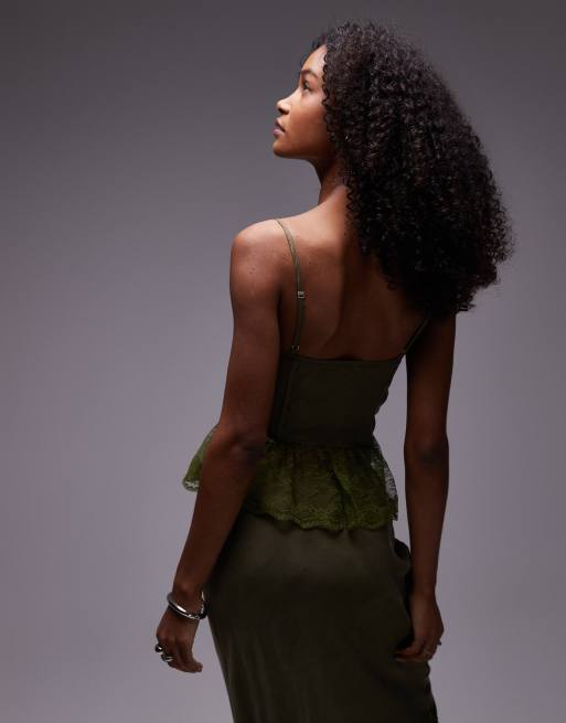 VRG GRL Rhapsody cami top in green - part of a set | ASOS