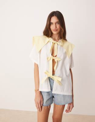 Vrg Grl Romy Tie-detail Smock Blouse