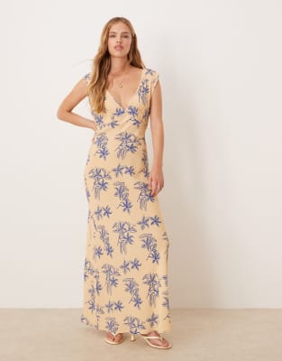 Vrg Grl Sunlit Isles Bias Cut Maxi Dress