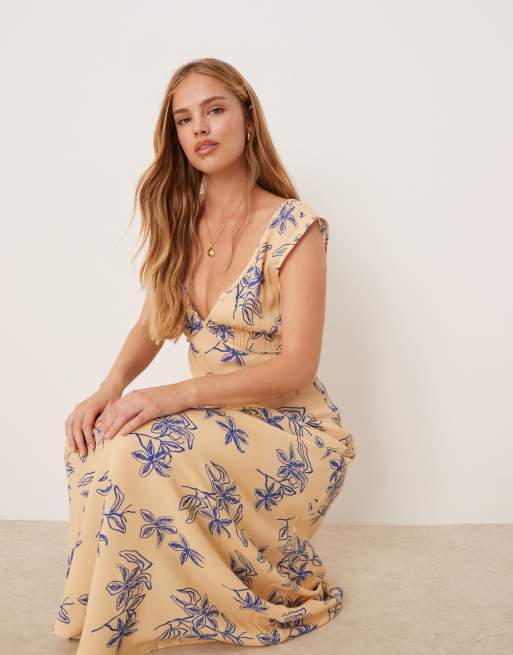 VRG GRL sunlit isles bias cut maxi dress in multi, 2 of 4