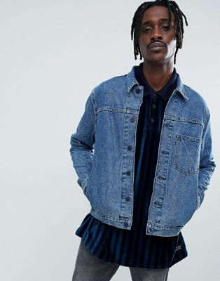фото Выбеленная джинсовая куртка levi's line 8-синий levis line 8