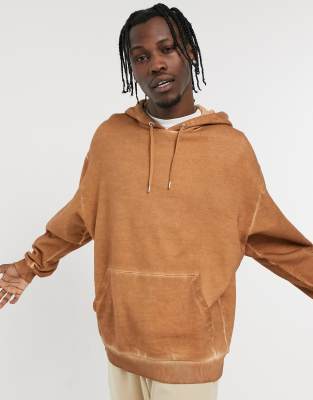 фото Выбеленный бежевый oversized-худи asos design