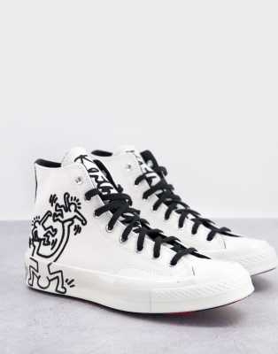 фото Высокие кеды молочного цвета в стиле 70-х converse x keith haring chuck-белый