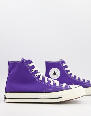 фото Высокие кеды виноградно-фиолетового цвета converse chuck '70-сиреневый