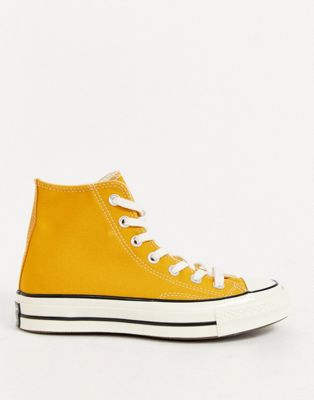 Высокие желтые кеды Converse Chuck '70 