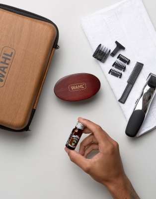 wahl rechargeable beard trimmer & accessories gift set