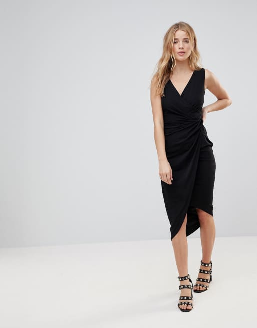 Wal G Wrap Front Midi Dress | ASOS