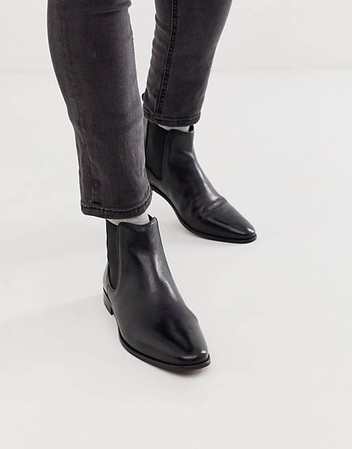 WALK London alfie chelsea boots in black leather | ASOS