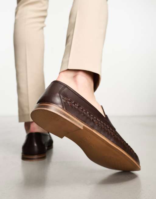 LV. textured penny loafers